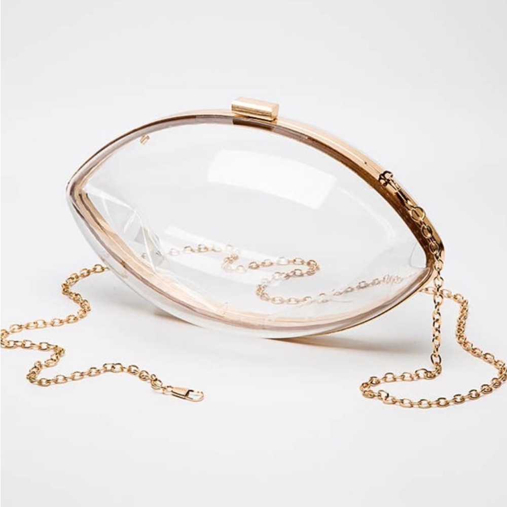 Clear Stadium Football Shaped Purse